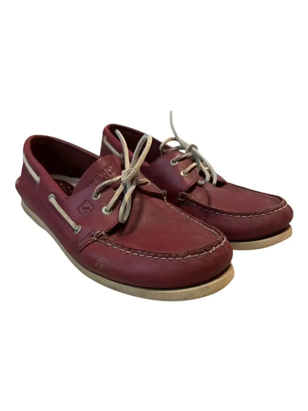 Sperry Top-Sider Men's Authentic Original 2-Eye Boat Shoes Maroon Red Size 13